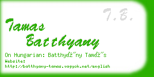 tamas batthyany business card